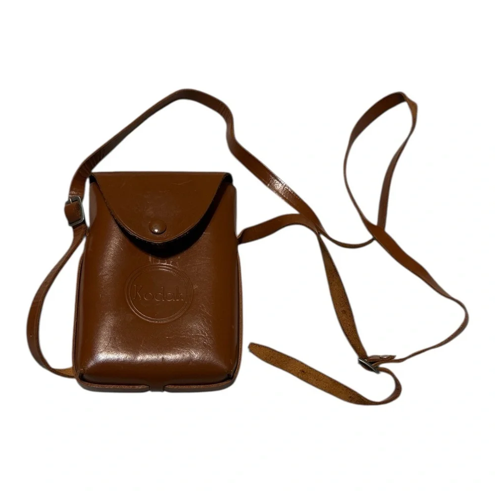 Kodak Brown Leather Snapsack with Strap